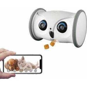 Interaktives Haustierspielzeug mit Leckerli-Spender + APP-Steuerung 144402175 - Viehzucht