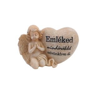 Emlékdísz angyallal-Emléked mindörökké szívünkben él