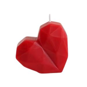 Prémium dekoratív szív alakú gyertya, kézzel készített, finom rózsaillatú, egyedi romantikus dizájnnal, relaxációhoz és dekorációhoz, természetes viasz, 65g, Clickzu
