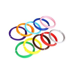 20 db színes filamentes készlet, 3D ceruzához, PLA 1,75 mm, univerzális utántöltő 5 m, többszínű, Clickzu