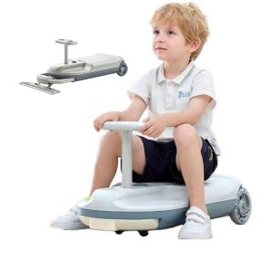 Elektromos kisautó gyerekeknek, 2 az 1-ben: ride-on és felmosó, LED világítás, játéktároló rekesz, beltéri/kültéri használatra, Clickzu