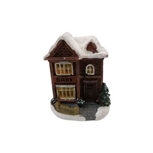 Karácsonyi LED-es házikó dekoráció – Barna