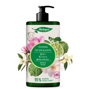 HERBAPOL Kremowy Żel pod prysznic - Róża & Wanilia & Bergamotka 740 ml 144442869 - Tusfürdő