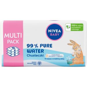 NIVEA Baby Chusteczki biodegradowalne 99% Pure Water - opakowanie ekonomiczne 3 x 57 sztuk 144442969 - Baba & Tipegő