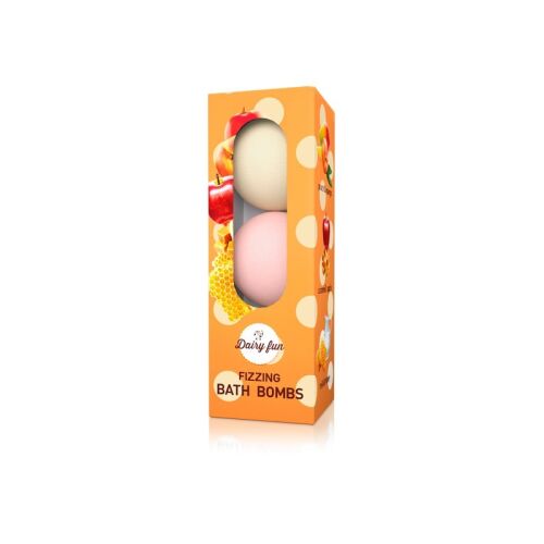 Dairy Fun Musujące kule do kąpieli Karmel-Miód-Brzoskwinia 1 op.-(3x100g) 144443622