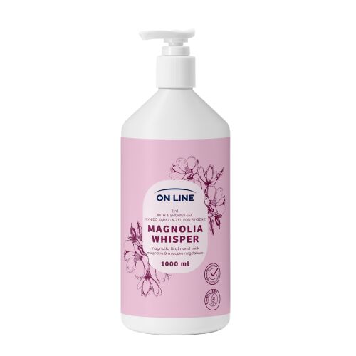 ON LINE Fürdőhab és tusfürdő 2in1 Magnolia Whisper 1000 ml