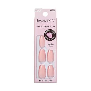 KISS Sztuczne paznokcie samoprzylepne imPRESS Color Medium Coffin Press-On Nails, Pink Dream
