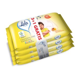 LULA Nedvesített toalettpapír gyerekeknek - trópusi gyümölcsök 42 db - 3 csomag +1 csomag Ingyen 144444380 - Háztartási kellék
