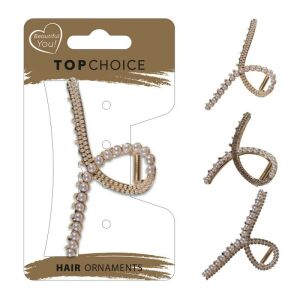 TOP CHOICE Klamra do włosów (26973) 1 db - mix wzorów 144445366 - Hajcsat, hajráf