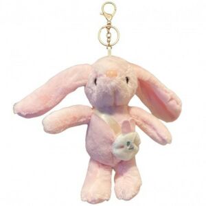 ECARLA Kulcstartó - Puha nyuszi plüss rózsaszín BRL368R 144446188 - Kulcstartó