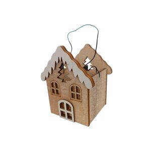 Karácsonyi dekoráció-Mécsestartó-Házikó