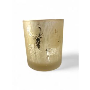 Üveg mécsestartó-Rénszarvasos