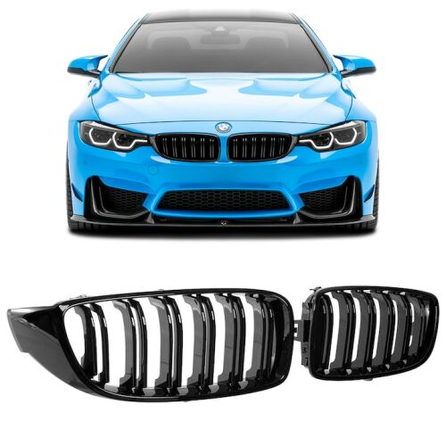 Dupla rács BMW 4-es széria, F32 F33 F36 F83 F82, 2013-2018 - fényes fekete