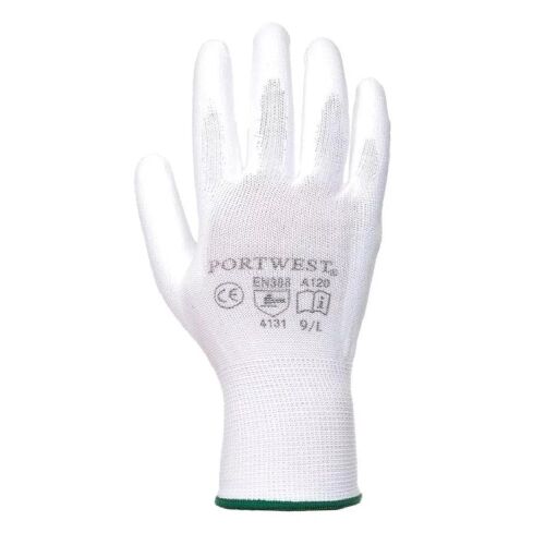PORTWEST L/9-es fehér mártott kötött PU kesztyű