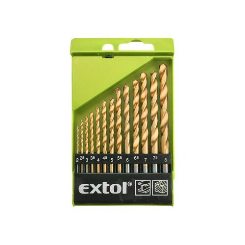 Extol Craft FÉMCSIGAFÚRÓ KLT. HSS TITÁN BEVONATÚ, 13DB, 2-8MM, (MŰANYAG DOBOZBAN) 1118A