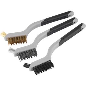 Extol Premium DRÓTKEFE, 3 DB: NYLON-, RÉZ- ÉS ROZSDAMENTES ACÉL SZÁL, 3X8 SOR, 180MM 8803901 144456118 - Drótkefe