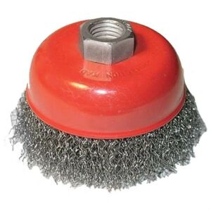 Extol Craft DRÓTCSISZOLÓ FAZÉKKEFE SAROKCSISZOLÓHOZ, M14×2 100MM, HULLÁMOS SZÁLÚ 17003 144456236 - Drótkefe