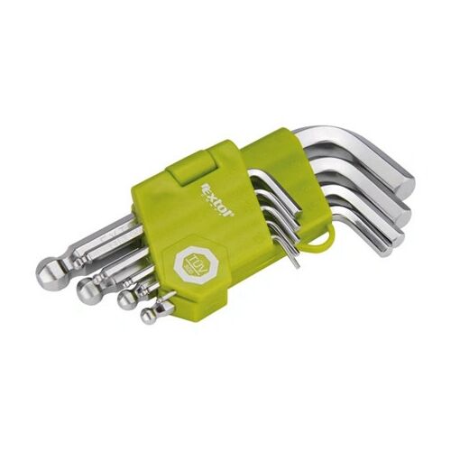 Extol Craft IMBUSZKULCS KLT., RÖVID, CR40 GÖMBFEJ, TÜV/GS, 9DB, 1,5-10MM, BLISZTEREN 66000