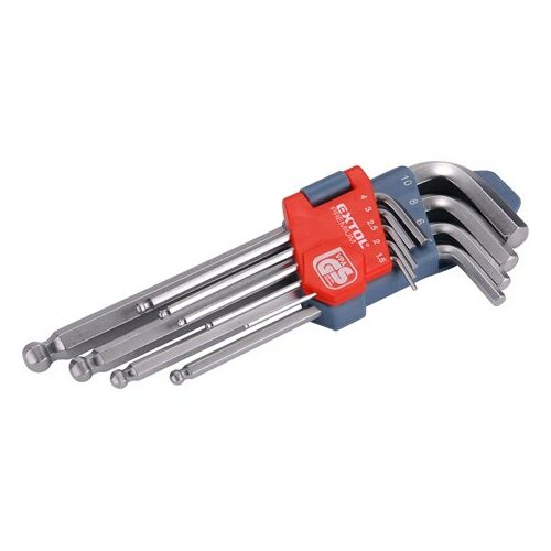 Extol Premium IMBUSZKULCS KLT., CV. GÖMBFEJ , 9DB, 1,5-10MM, BLISZTEREN 6609 144456659