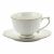 Elegáns fehér/arany porcelán csésze aljjal - 200 ml - 2 személyes készlet 166789947