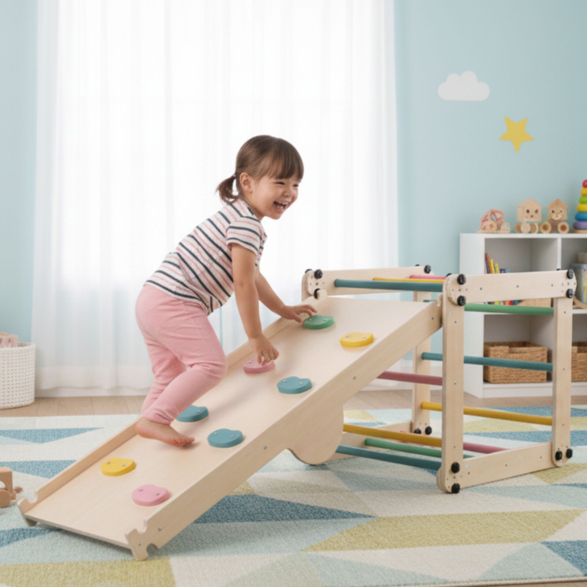 E-shop Pepita 8v1 Montessori Pikler trojuholník so šmykľavkou