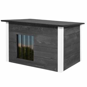 Felbontott! - Dechland hőszigetelt lapostetős Kutyaház L #szürke 144458675 - Kutyaház