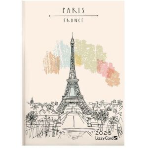 Lizzy Calendar határidőnapló, B/6, heti, keményfedeles, 2026, Paris 144458782 - Napló