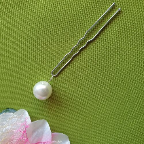 ESKÜVŐ HAD198 - Fehér 12mm-es gyöngyös hajtű 144460337