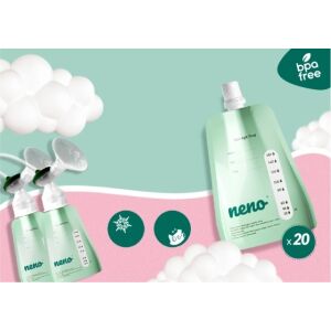 Neno Bags – adapteres tasakok anyatej fagyasztásához és tárolásához - 20 db.
