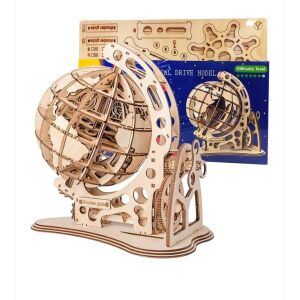 Set de Construit din Lemn, Macheta 3D, Mecanic, Copii si Adulti, 172 piese, Globul pamantesc, 14 ani + 144462985 - Puzzle 3D & Puzzle cu burete