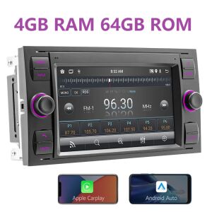 7" Ford Transit Carplay és Android Auto, 4GB RAM 64GB ROM, autós multimédia lejátszó Wifi GPS navigáció AutoRadio Bluetooth 144464765 - ILike