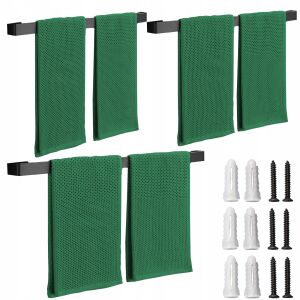 x FÜRDŐSZOBA FALI FÜRDŐSZOBA Törölközőtartó LOFT fekete 60cm