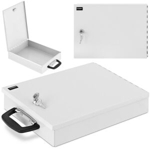 Biztonságos fémdoboz dokumentumokhoz, zárható, 355 x 255 x 70 mm DIN A4 144475897 - Pénzkazetta