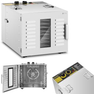 Ipari élelmiszer-szárító fűszernövényekhez, gyümölcsökhöz, gombákhoz, 10 kosár, 1000 W 144485496 - Aszaló