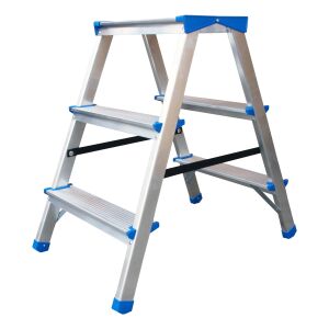 LÉTRA, ALUMÍNIUM ÖSSZECSUKHATÓ ZSÁK 67CM 2 FOKFOLYAM + PLATFORM - BR-00-7002 144486784 - Létra & Állvány