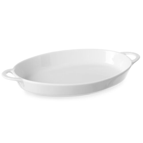 Ovális sütőforma fülekkel 165x105x30mm fehér porcelán - Hendi 784006 144487317