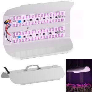 Teljes spektrumú növénynövesztő lámpa 25 x 17 cm 136 LED 100 W ezüst 144489045 - Növénynevelő lámpa