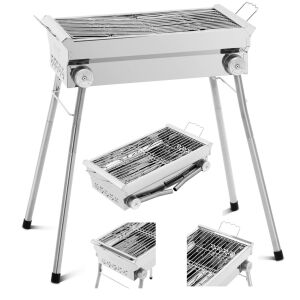 Összecsukható faszenes grill ráccsal 43 x 25 cm