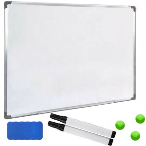 Tablica suchościeralna magnetyczna z akcesoriami biała 60 x 45 cm - zestaw