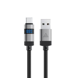 USB-A - USB-C kábel kijelzővel 480Mb/s 66W 1.2m - fekete 144502948 - Kábel