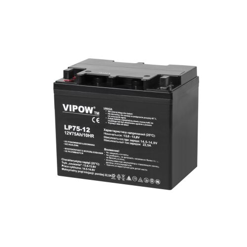 Vipow 12V 75Ah zselés akkumulátor UPS darab 144504744