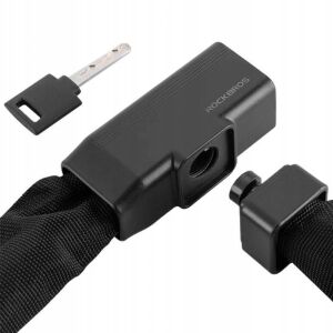 Kerékpárlakat, vastag lánccal, fedéllel, kulcsos zár, 0,97 m - fekete 144504911 - Kerékpár zár