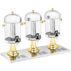 Hűtőadagoló büféitalokhoz és gyümölcslevekhez, háromszoros, 3 x 8 l