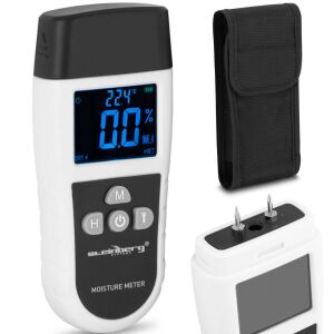 Nedvességmérő hőmérővel, elektronikus fához, betonlapokhoz, LED 5 - 70% 144510089 - Anyagnedvesség mérő