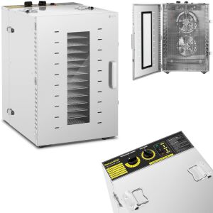 Ipari élelmiszer-szárító fűszernövényekhez, gyümölcsökhöz, gombákhoz, 16 rács, 1500 W 144511219 - Aszaló