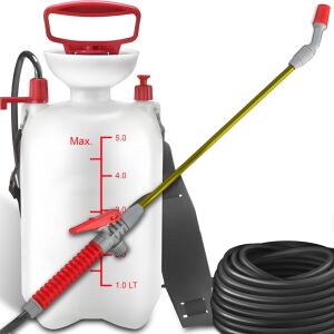 Opryskiwacz ogrodowy ręczny ciśnieniowy 5 l - biało czerwony 144512221 - Kert