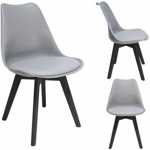 Krzesło OSLO szare + czarne nogi ( nowy nowy kod)