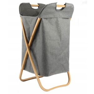 Faltbarer Aufbewahrungs-/Wäschekorb aus Bambus, 40 x 38 x 70 cm 144518783 - Wäschekörbe