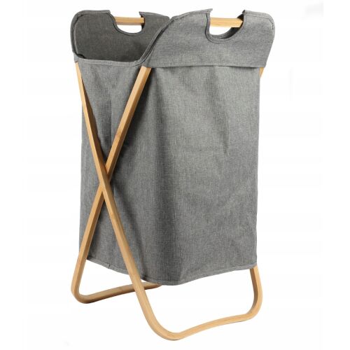 Faltbarer Aufbewahrungs-/Wäschekorb aus Bambus, 40 x 38 x 70 cm 144518783