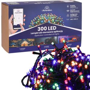 300 LED-ES TÖBBSÍNŰ LÁMPA - TELEFONON VEZÉRELT 144519916 - Fényfüzér